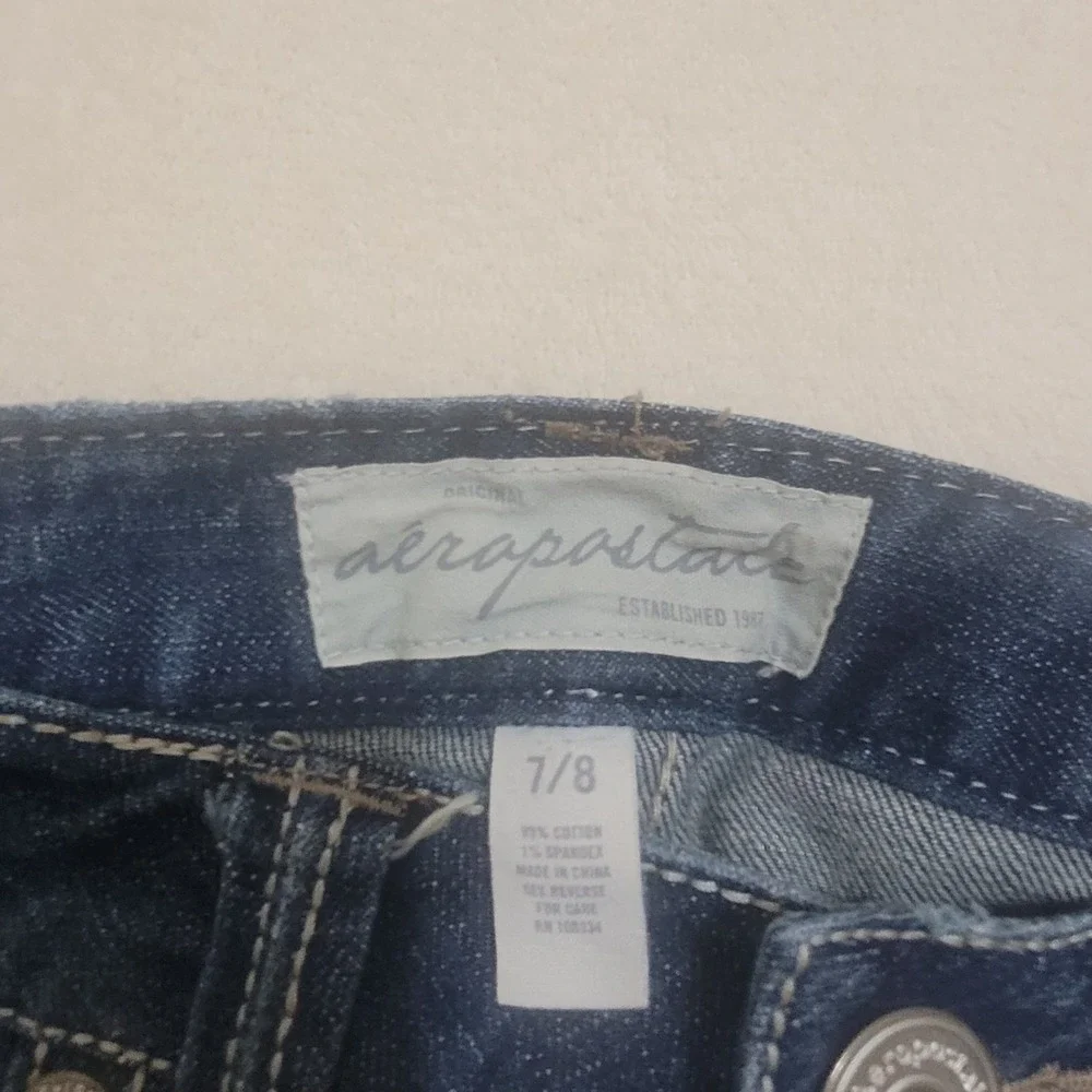 Aeropostale Capri Jeans Size 7/8 Medium‎ Wash Denim Casual